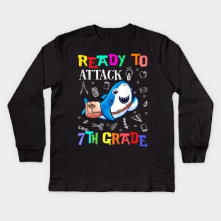 Ready To Attack 7th Grade Youth Kids Long Sleeve T-Shirt